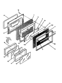 DOOR Diagram and Parts List for WEF357BAWA  Frigidaire Range