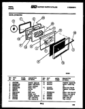 DOOR PARTS Diagram and Parts List for 30TESKWED1  Tappan Range