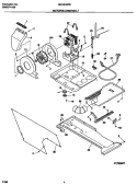 MOTOR / BLOWER / BELT Diagram and Parts List for MLXE42RBD2  Frigidaire Washer Dryer Combo