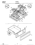 TOP / DRAWER Diagram and Parts List for WGF355BADD  Frigidaire Range