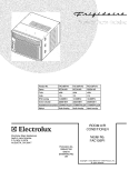 COVER Diagram and Parts List for FAC126P1A2  Frigidaire Air Conditioner