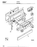 BACKGUARD Diagram and Parts List for MEF357BEDB  Frigidaire Range