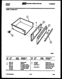 DRAWER PARTS Diagram and Parts List for 31-4968-66-05  Tappan Range