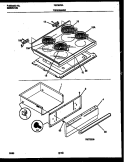 COOKTOP AND BROILER DRAWER PARTS Diagram and Parts List for FEF357BADA  Frigidaire Range