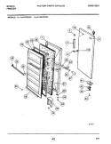 DOOR Diagram and Parts List for UL1647ECW2  Frigidaire Freezer