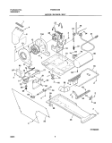 MOTOR / BLOWER / BELT Diagram and Parts List for FGZ831AS2  Frigidaire Washer Dryer Combo