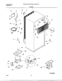 SYSTEM Diagram and Parts List for FRT21LRFW2  Frigidaire Refrigerator