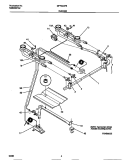 BURNER Diagram and Parts List for MPF300PBDB  Frigidaire Range