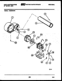 BLOWER AND DRIVE PARTS Diagram and Parts List for DG250KXW4  Westinghouse Dryer