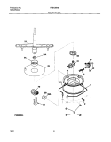 MOTOR & PUMP Diagram and Parts List for FDB126RBS1  Frigidaire Dishwasher