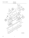 BACKGUARD Diagram and Parts List for CFES3015LW3  Frigidaire Range