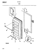 DOOR Diagram and Parts List for MFU14D2FW0  Frigidaire Freezer