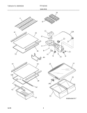SHELVES Diagram and Parts List for FRT18KG4DW9  Frigidaire Refrigerator