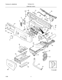 CONTROL PANEL Diagram and Parts List for FAFW3517KR1  Frigidaire Washer