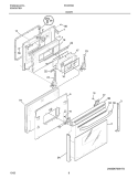 DOOR Diagram and Parts List for FES355DSA  Frigidaire Range