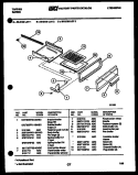 BROILER DRAWER PARTS Diagram and Parts List for 30-2138-66-02  Tappan Range