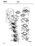 SHELVES Diagram and Parts List for FRS24ZGEW2  Frigidaire Refrigerator