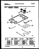 COOKTOP AND BROILER PARTS Diagram and Parts List for FED353WAW3  Frigidaire Range