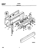 BACKGUARD Diagram and Parts List for FEF353BFDB  Frigidaire Range