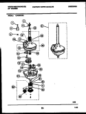 TRANSMISSION PARTS Diagram and Parts List for LC400RXD2  Frigidaire Washer