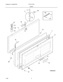 DOOR Diagram and Parts List for FCCS151FW1  Frigidaire Freezer