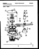 MOTOR PUMP PARTS Diagram and Parts List for DW2508A1  Frigidaire Dishwasher