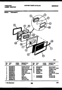 DOOR PARTS Diagram and Parts List for REGC39BNW3  Frigidaire Range