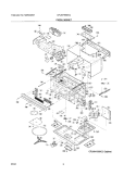 OVEN / CABINET Diagram and Parts List for CPLMV169DCC  Frigidaire Microwave