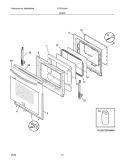 DOOR Diagram and Parts List for FGEF3034KBB  Frigidaire Range