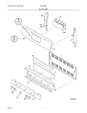 BACKGUARD Diagram and Parts List for GLGF386DBC  Frigidaire Range