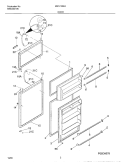 DOOR Diagram and Parts List for MRT21NSHD3  Uni Refrigerator