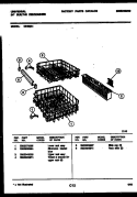 RACKS AND TRAYS Diagram and Parts List for DB400A1  Frigidaire Dishwasher
