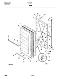 DOOR Diagram and Parts List for UL2494ECW0  Frigidaire Freezer