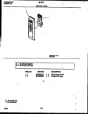 CONTROL PANEL Diagram and Parts List for 56-3272-10-02  Tappan Microwave