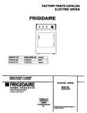COVER Diagram and Parts List for FDE875GHT0  Frigidaire Dryer