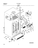 CABINET Diagram and Parts List for FRT21P6BSK4  Frigidaire Refrigerator