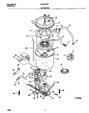 MOTOR / TUB Diagram and Parts List for WWS445RBW0  Frigidaire Washer