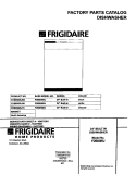 COVER Diagram and Parts List for FDB856RJT0  Frigidaire Dishwasher