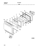 DOOR Diagram and Parts List for GLEF376AQE  Frigidaire Range