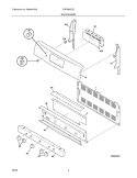 BACKGUARD Diagram and Parts List for FGFB86DCE  Frigidaire Range