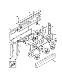 BACKGUARD Diagram and Parts List for FEF385CCTA  Frigidaire Range