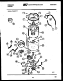 TUB DETAIL Diagram and Parts List for WA8800PW0  Frigidaire Washer