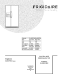 COVER Diagram and Parts List for GLHS67SEPW0  Frigidaire Refrigerator