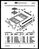 COOKTOP PARTS Diagram and Parts List for 30-4687-66-03  Tappan Range