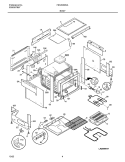 BODY Diagram and Parts List for FES300DSA  Frigidaire Range