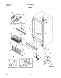 CABINET Diagram and Parts List for GFU21M6AW0  Gibson Freezer