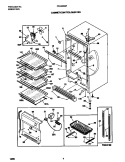 CABINET Diagram and Parts List for FFU20G9FW1  Frigidaire Freezer