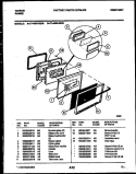 LOWER OVEN DOOR PARTS Diagram and Parts List for 77-4950-00-03  Tappan Range