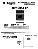 COVER Diagram and Parts List for FEF357CESD  Frigidaire Range