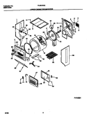 DRYER CABINET Diagram and Parts List for FLSG72GCS8  Frigidaire Washer Dryer Combo